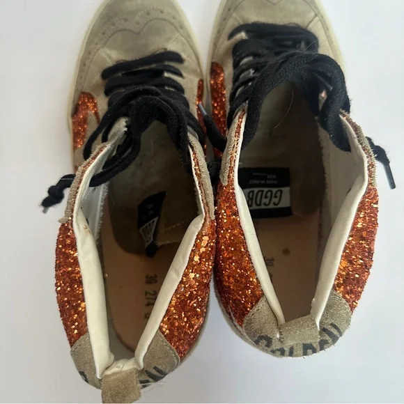 Golden Goose Mid Star Classic in Cinnamon Glitter 39 - Picture 4 of 8